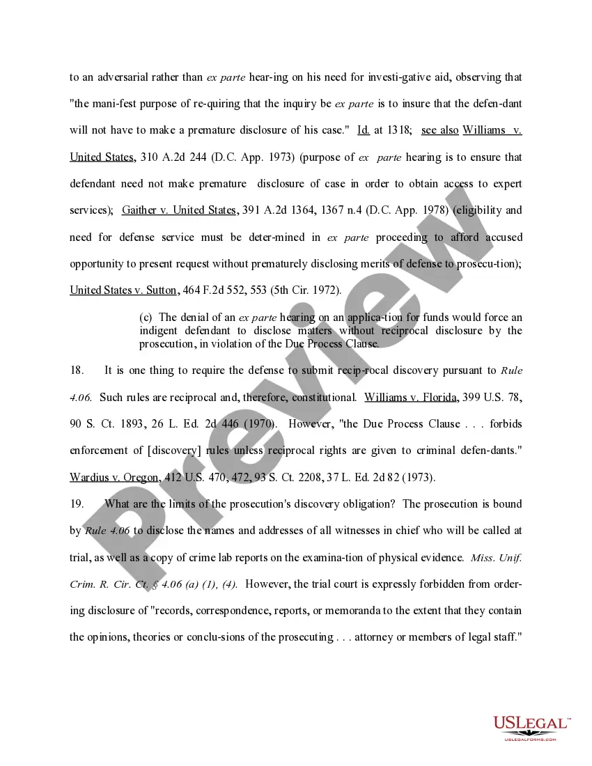 Preview Motion for Permission to Proceed Ex Parte on Applications for Funds