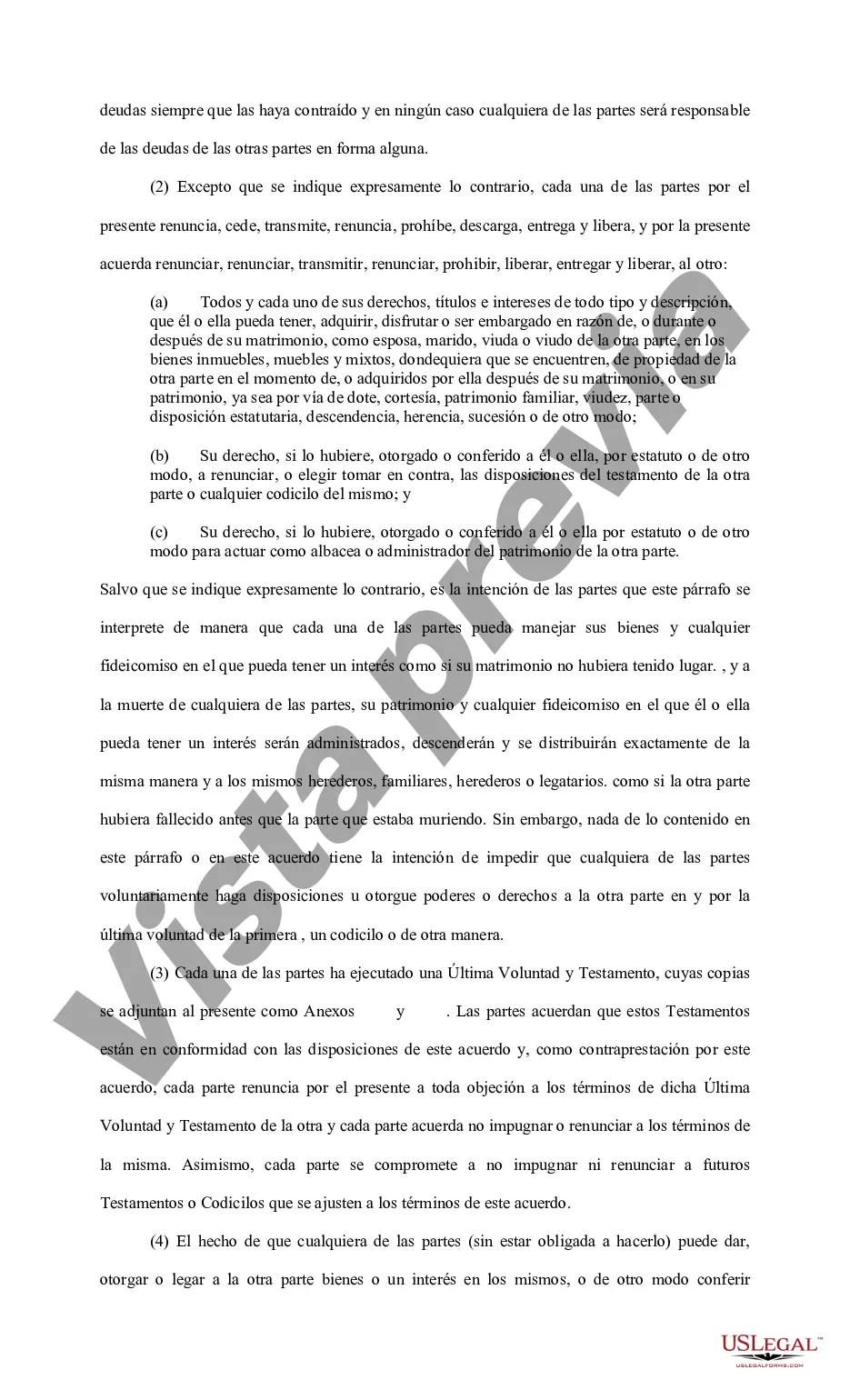 Preview Acuerdo Antenupcial