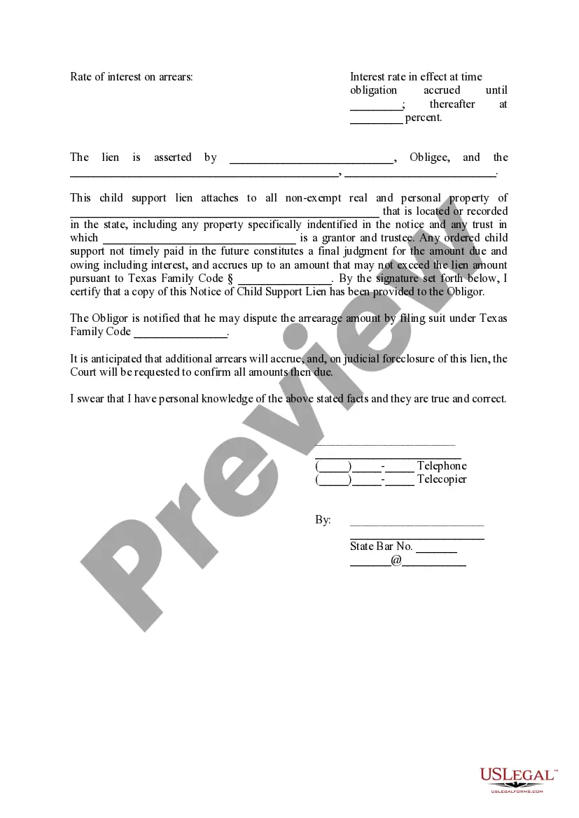 Mississippi Notice of Child Support - Child Support Notice | US 