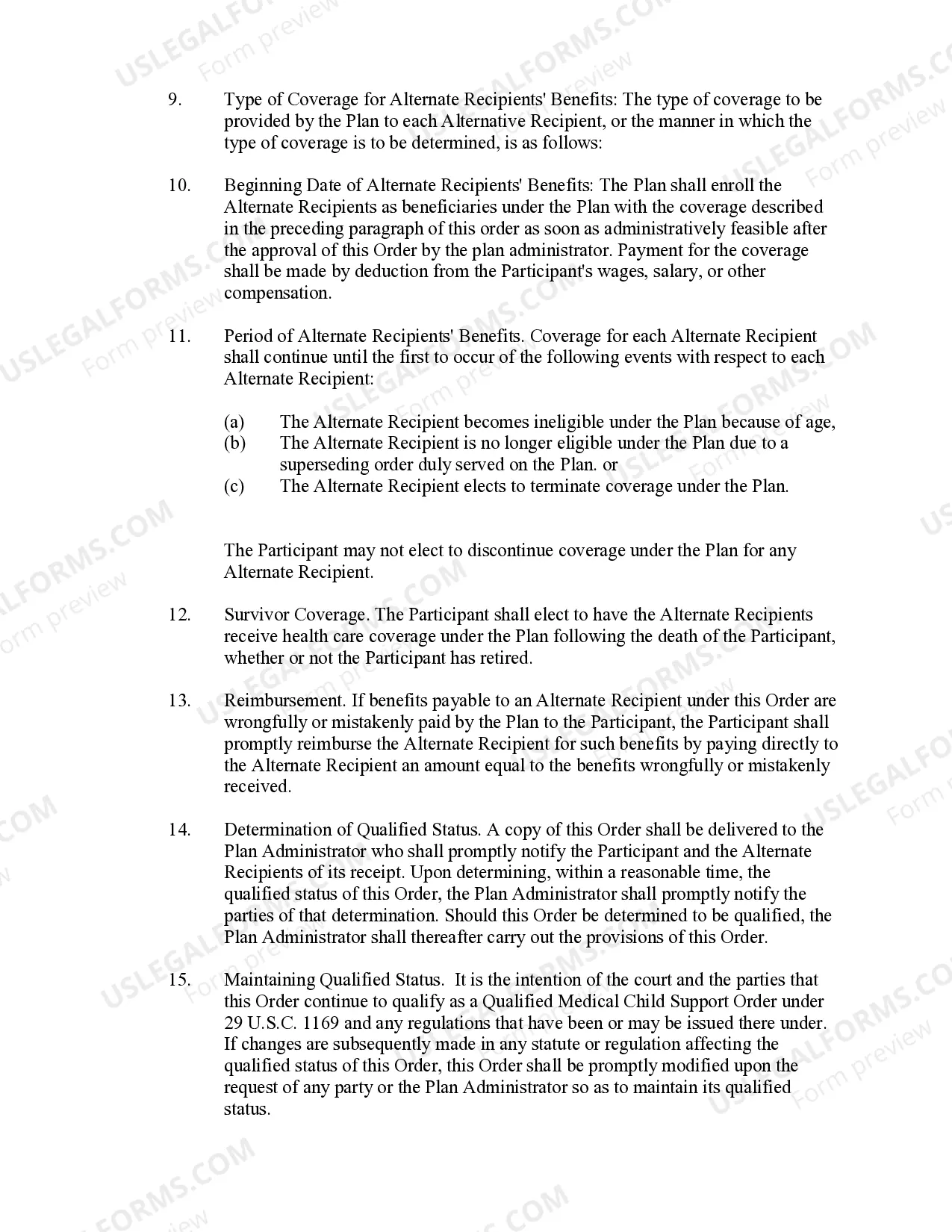 Preview Qualified Medical Child Support Order