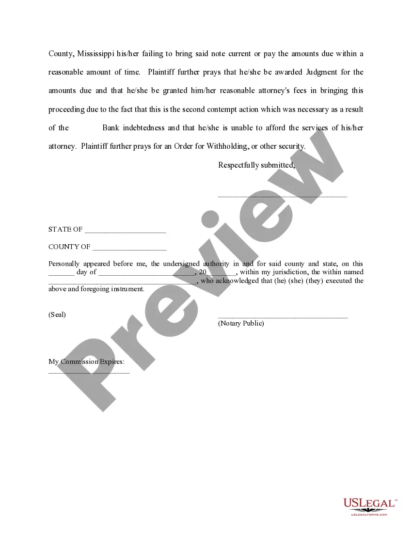 Get Petition to Find Defendant in Contempt Preview Petition to Find Defendant in Contempt