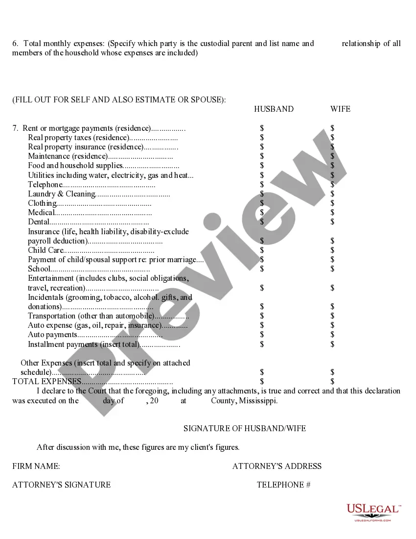 Preview Financial Declaration