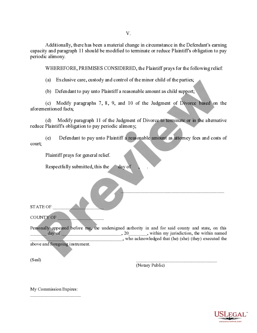 Get Complaint to Modify Child Custody, Child Support, Alimony and Related Relief Preview Complaint to Modify Child Custody, Child Support, Alimony and Related Relief