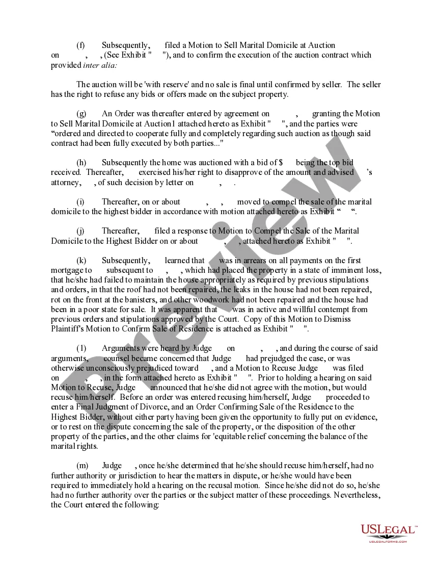 Preview Motion for New Trial to Set Aside Order