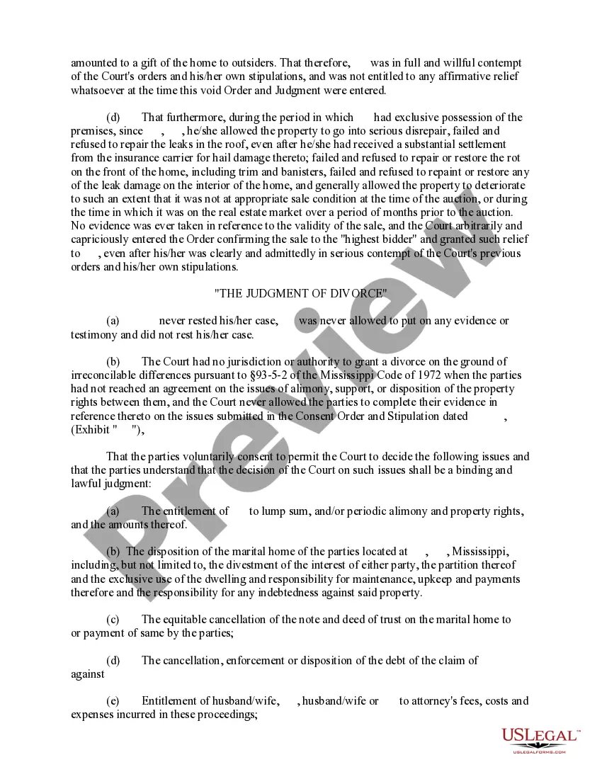 Preview Motion for New Trial to Set Aside Order