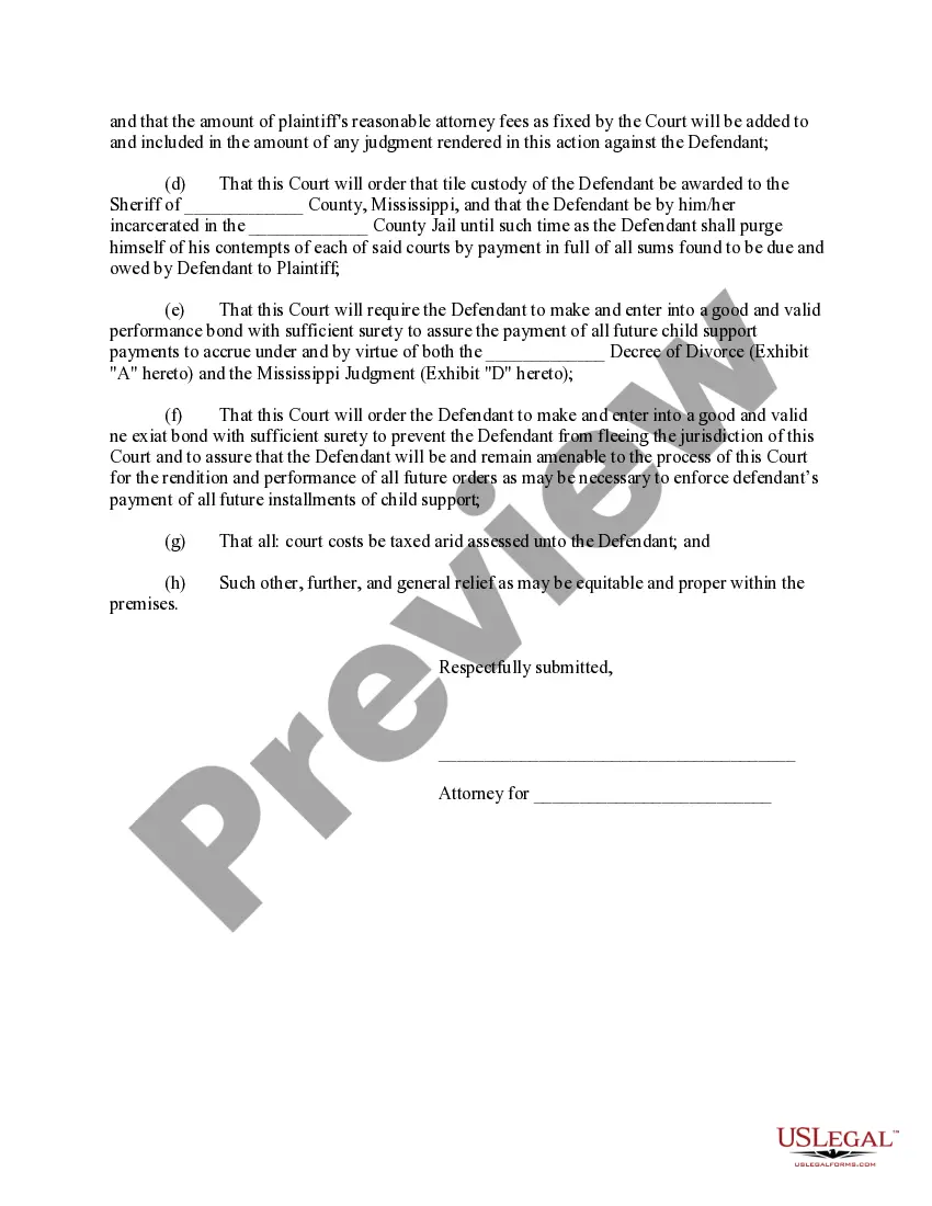 Preview Complaint for Citation of Contempt