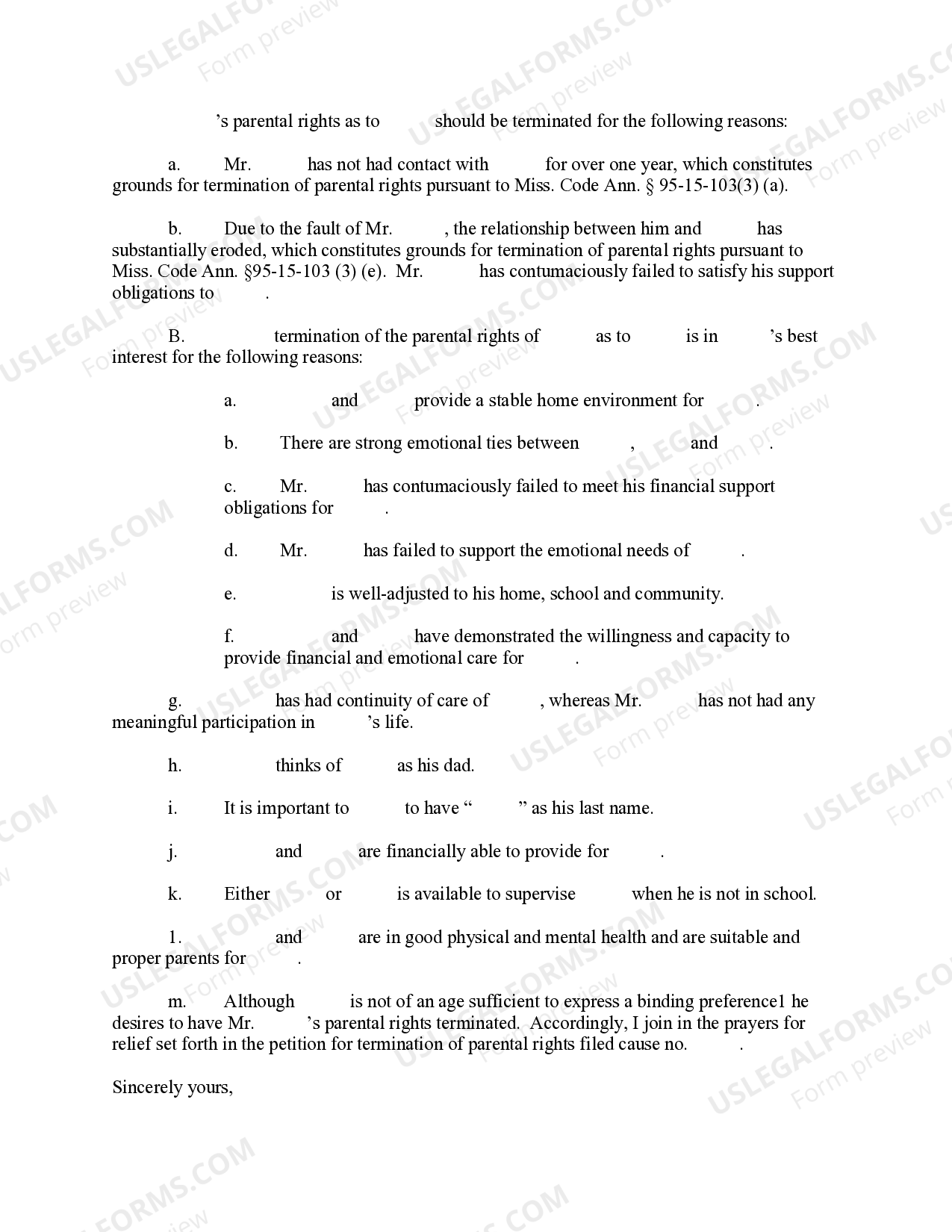 Mississippi Report of Guardian Ad Litem Guardian Ad Litem Mississippi