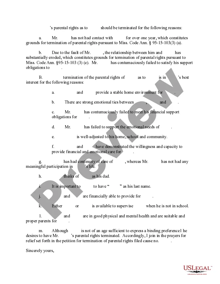 Preview Report of Guardian Ad Litem