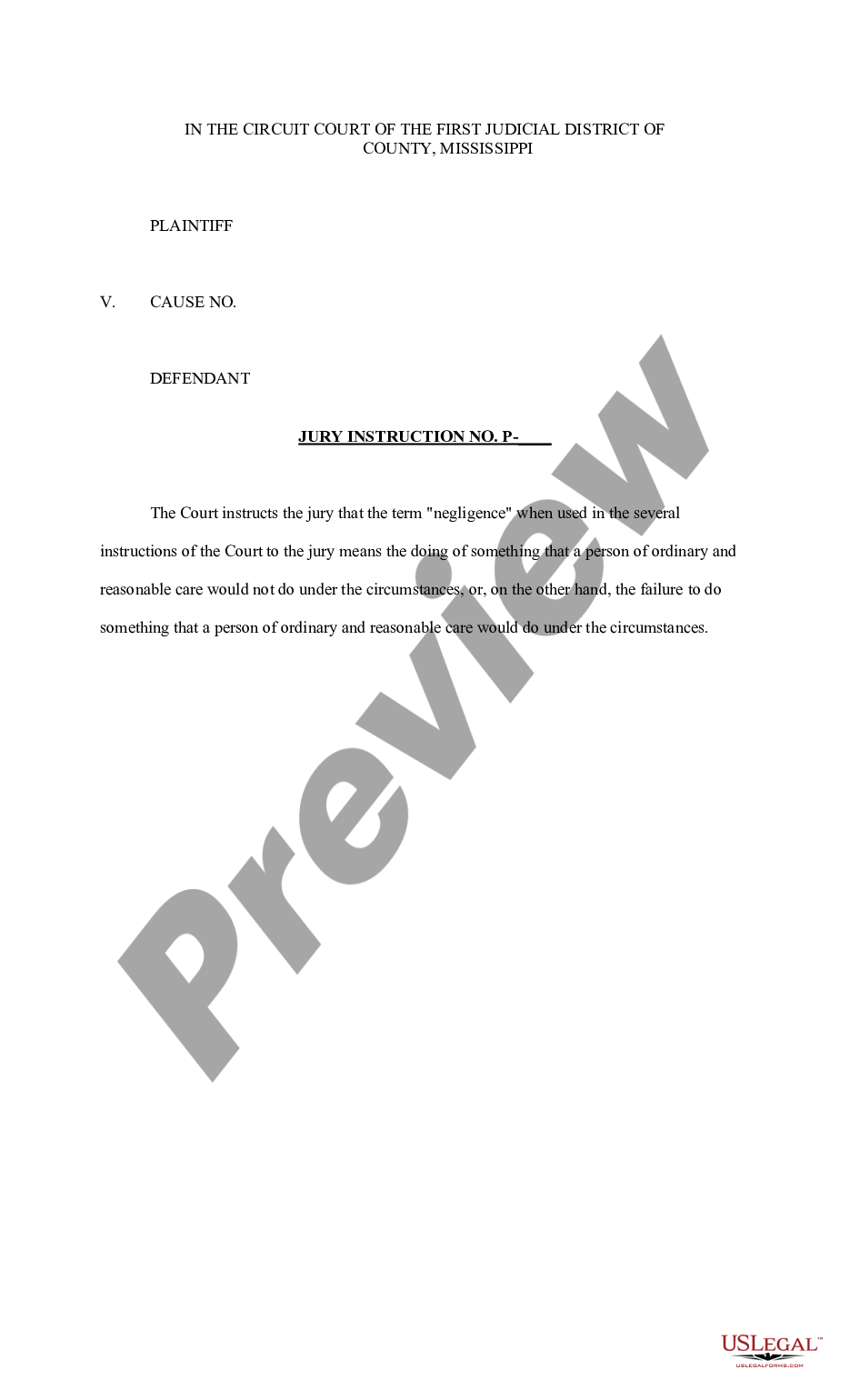 page 7 Jury Instruction - Plaintiff's Instructions - Personal Injury Auto Accident preview