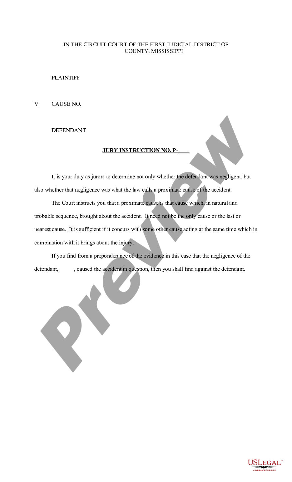 page 8 Jury Instruction - Plaintiff's Instructions - Personal Injury Auto Accident preview