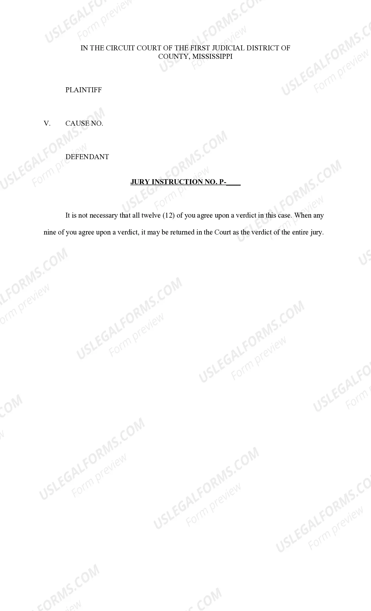 Preview Jury Instruction - Plaintiff's Instructions - Personal Injury Auto Accident