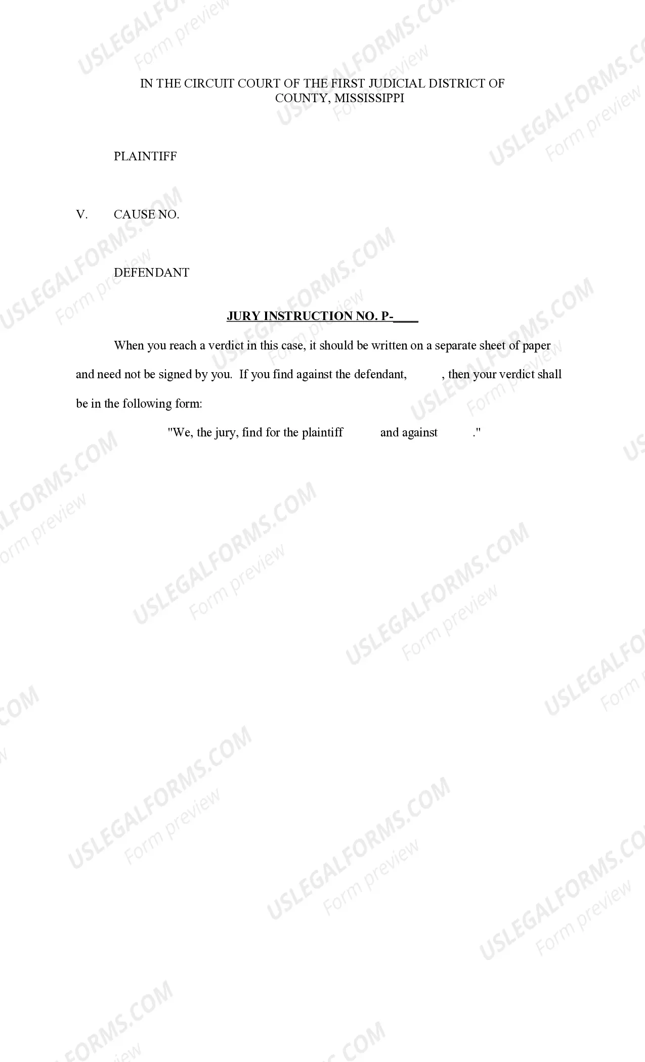 Preview Jury Instruction - Plaintiff's Instructions - Personal Injury Auto Accident