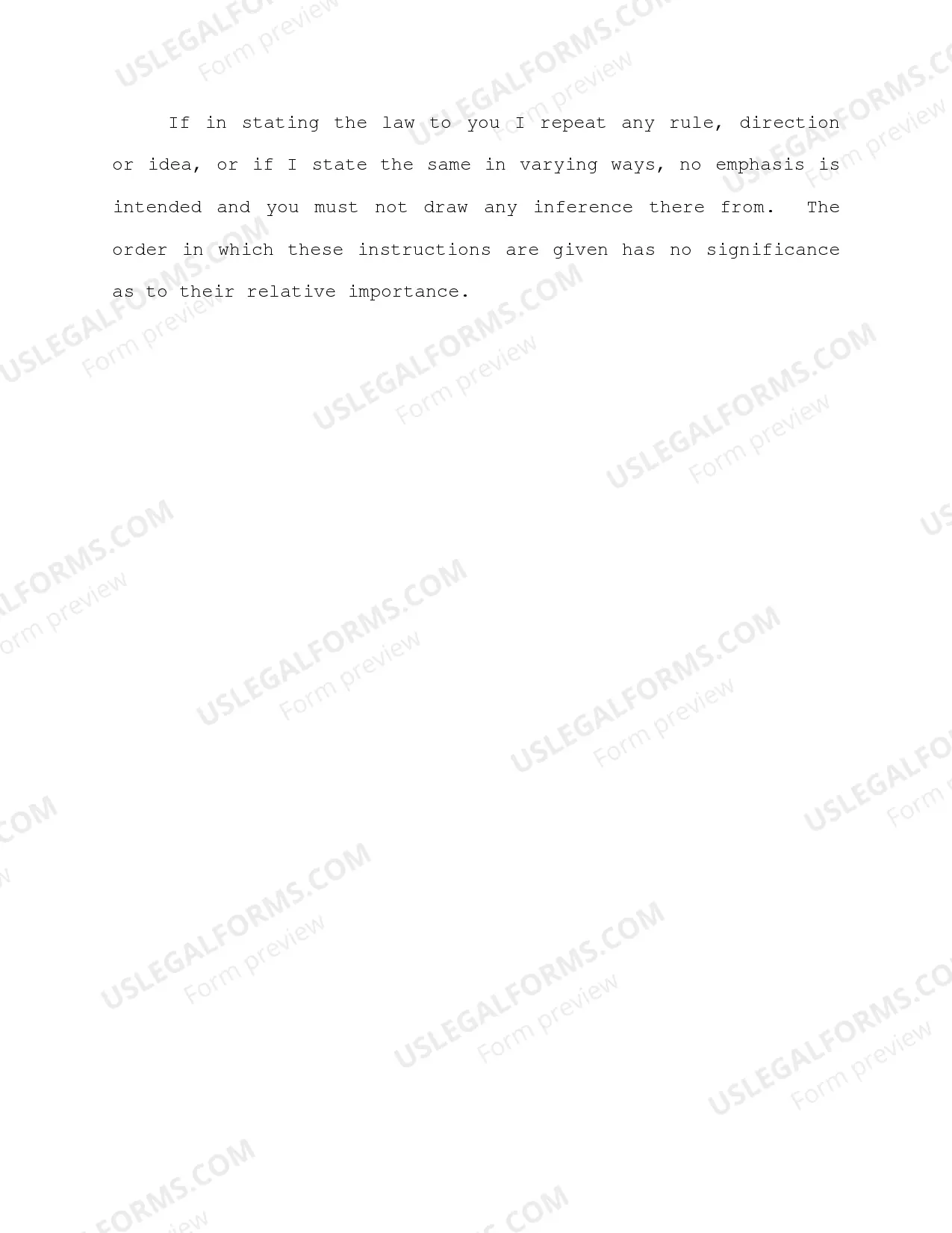 Preview Jury Instruction - General Instruction