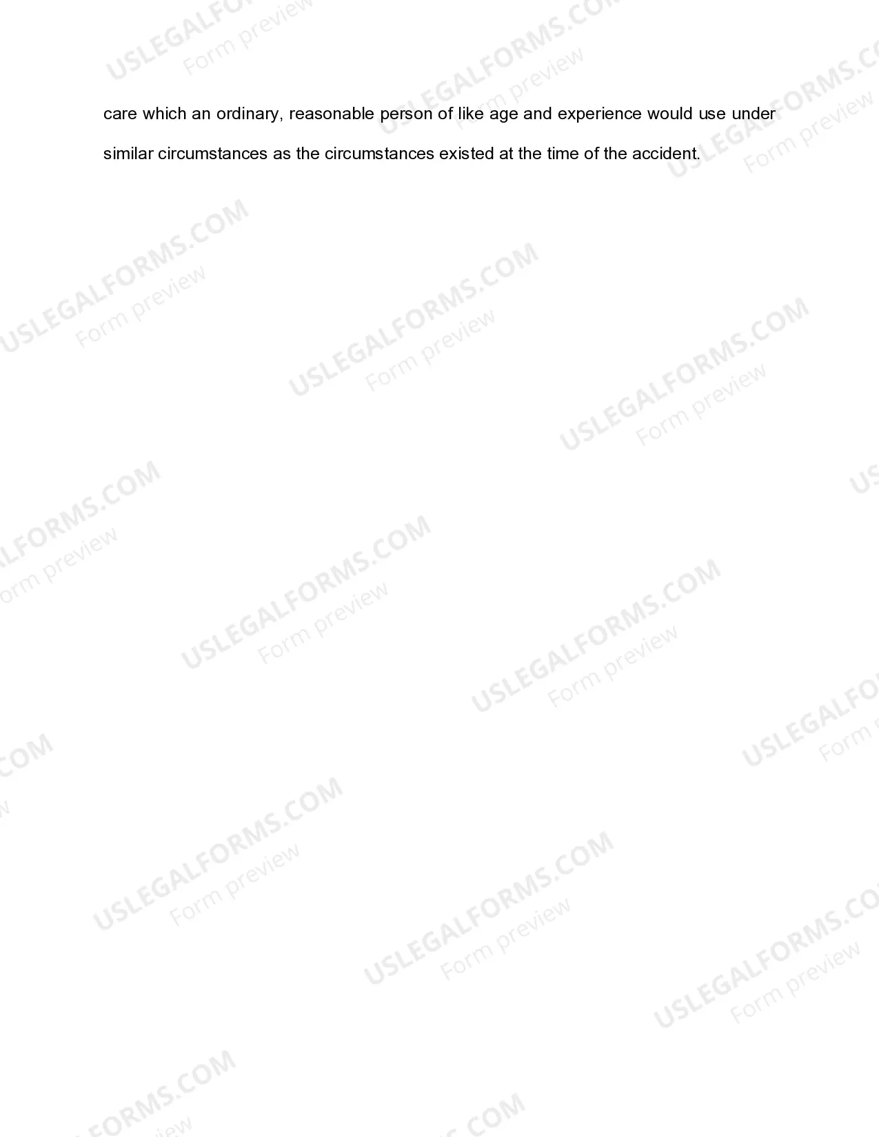Preview Jury Instruction - Contributory Negligence for Minor