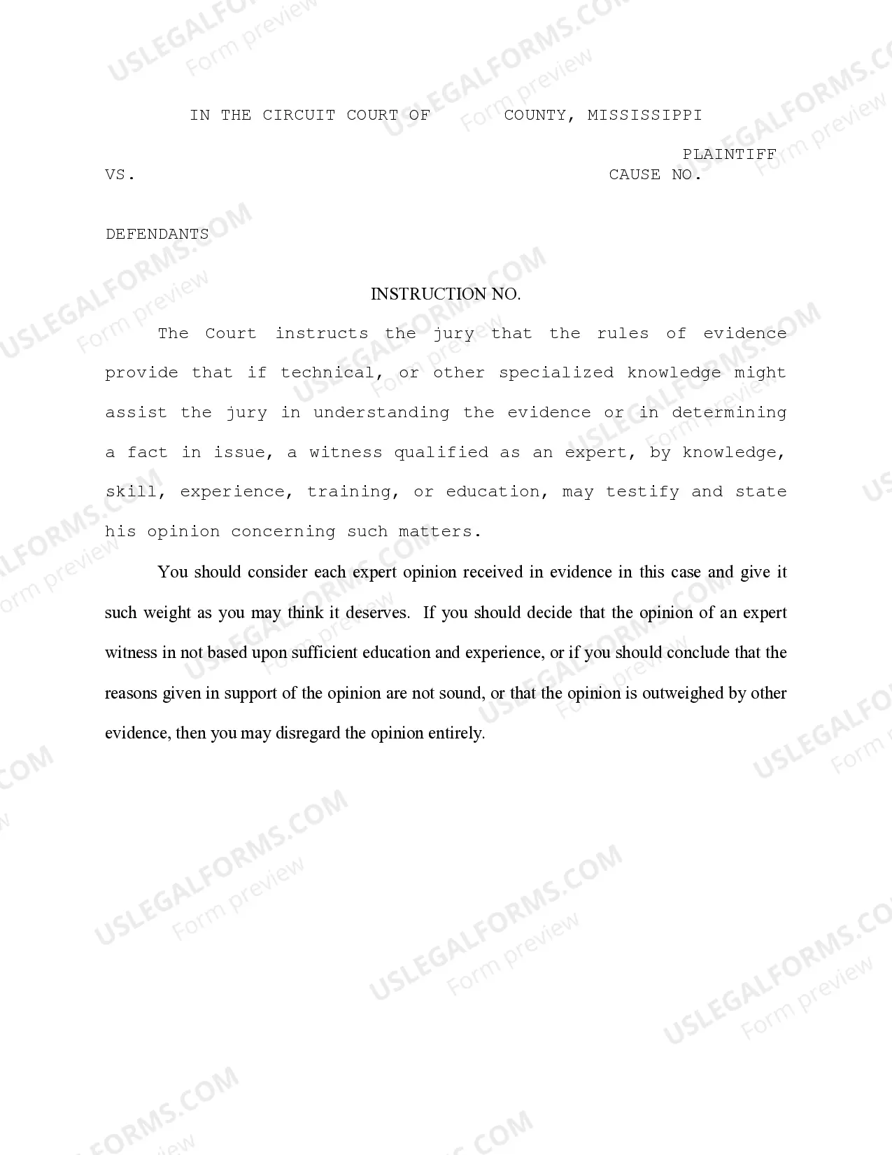 Preview Jury Instruction - Proposed Jury Instruction for Plaintiff