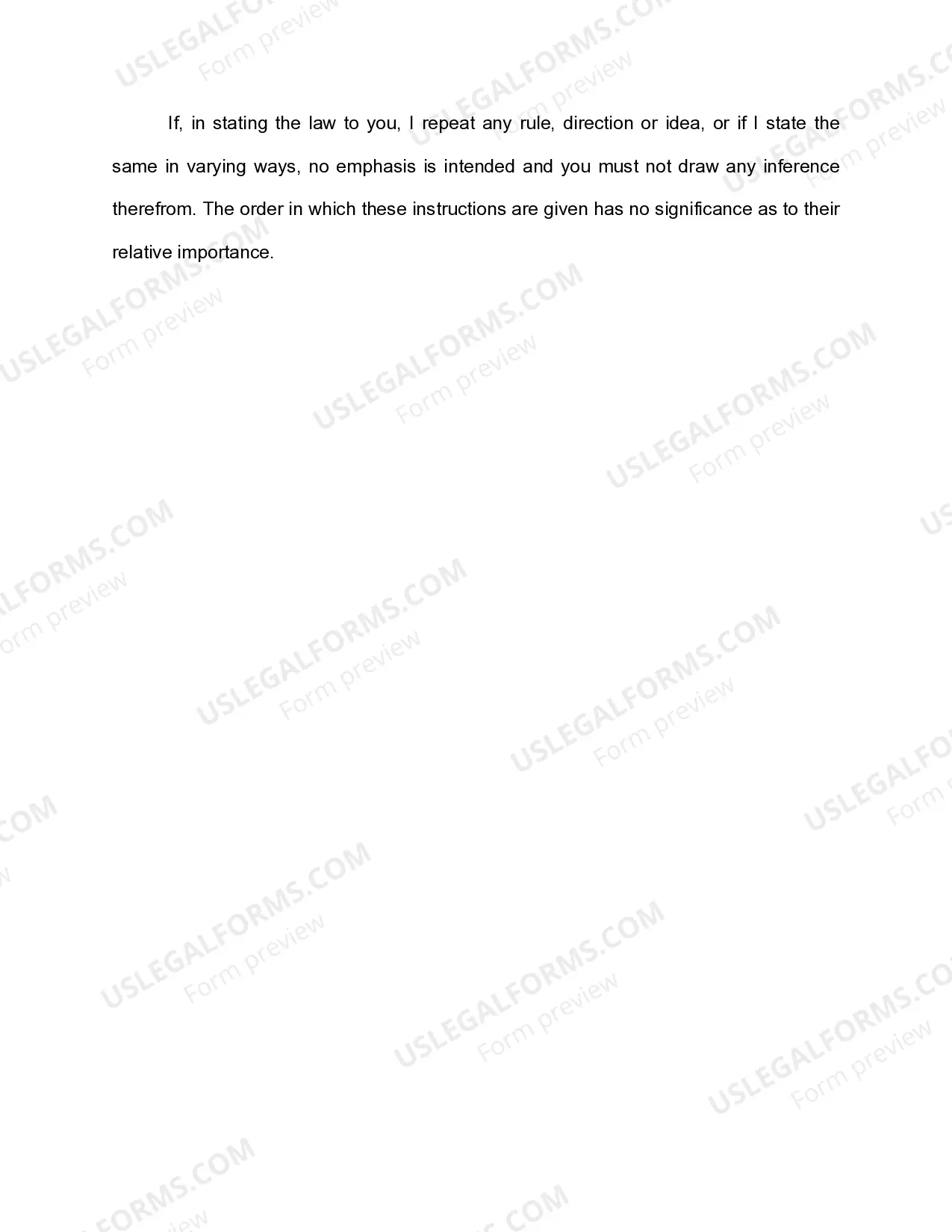 Preview Jury Instruction - Rules of Law