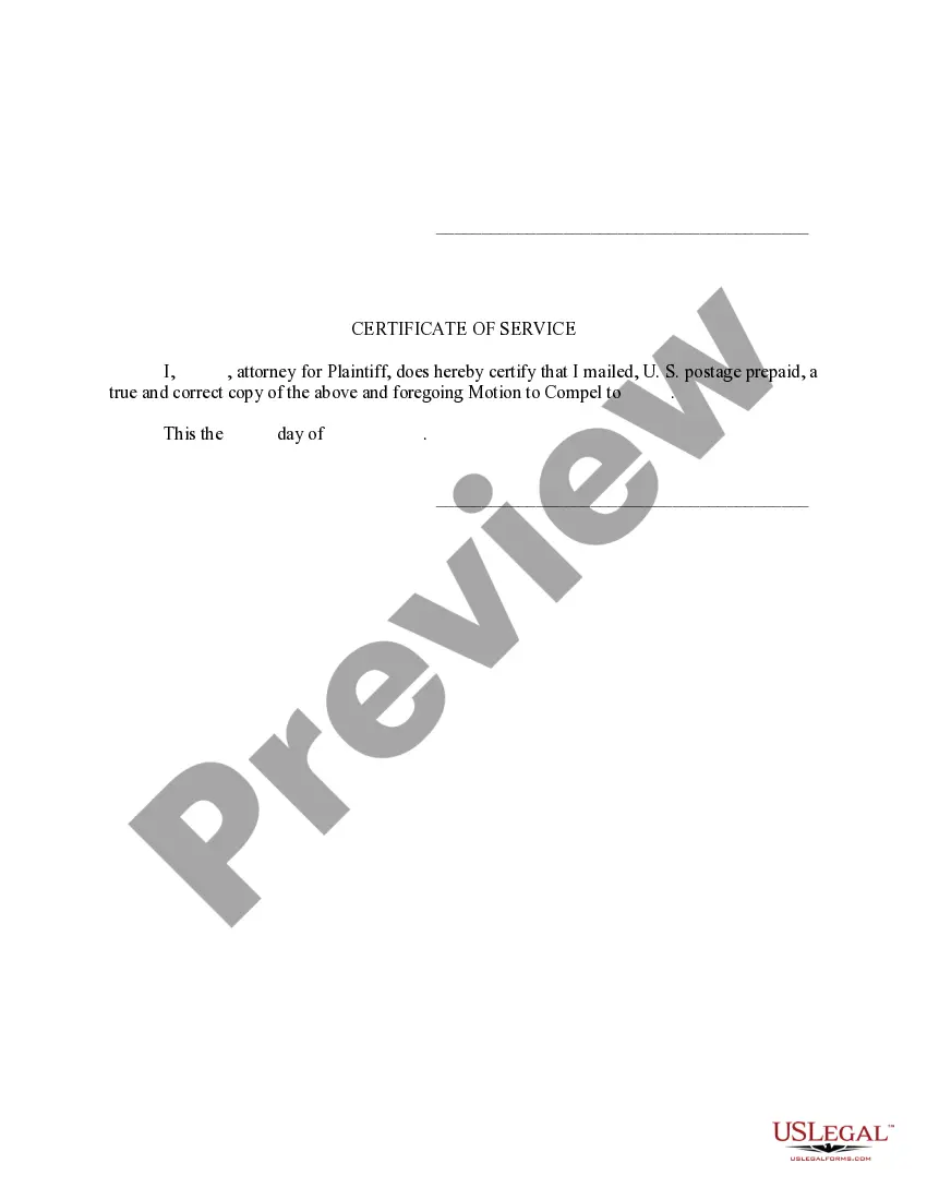 Get Motion to Compel and For Attorney's Fees and Expenses Preview Motion to Compel and For Attorney's Fees and Expenses