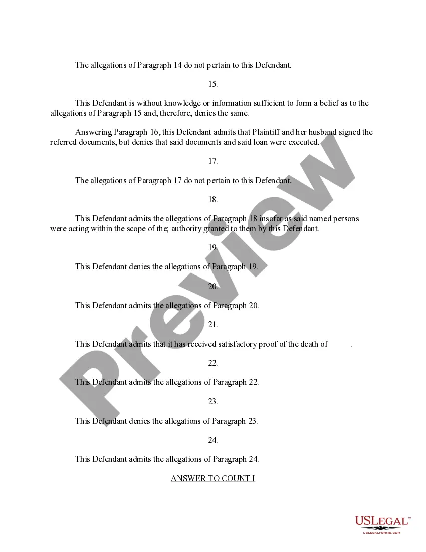 Preview Motion, Answer and Defenses