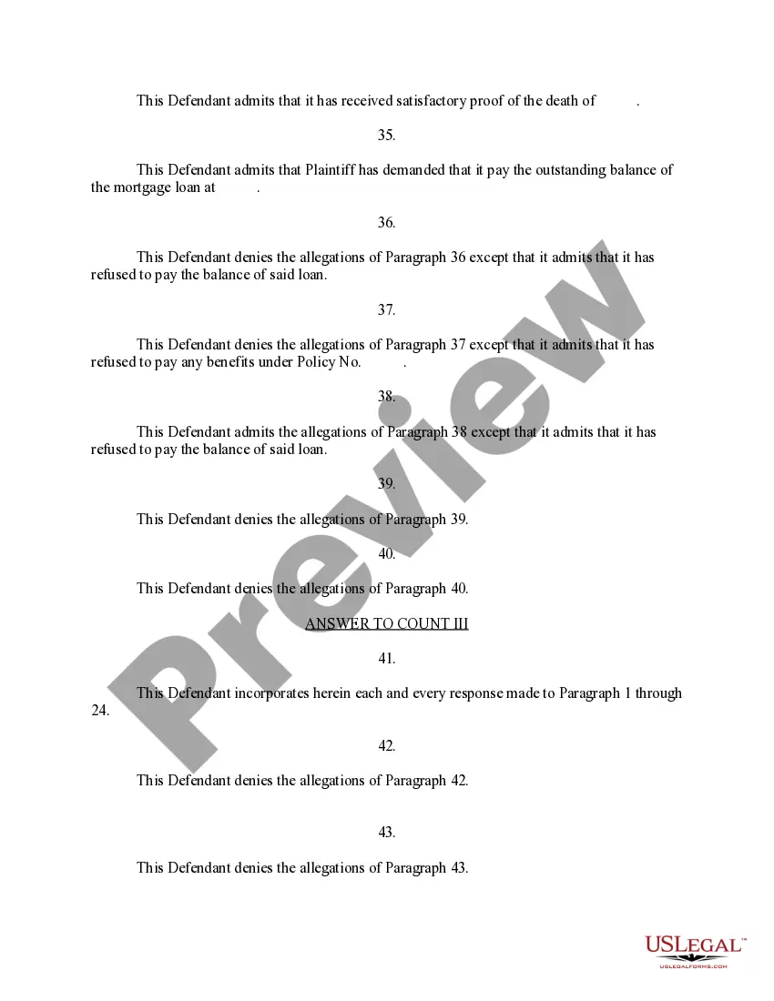 Preview Motion, Answer and Defenses