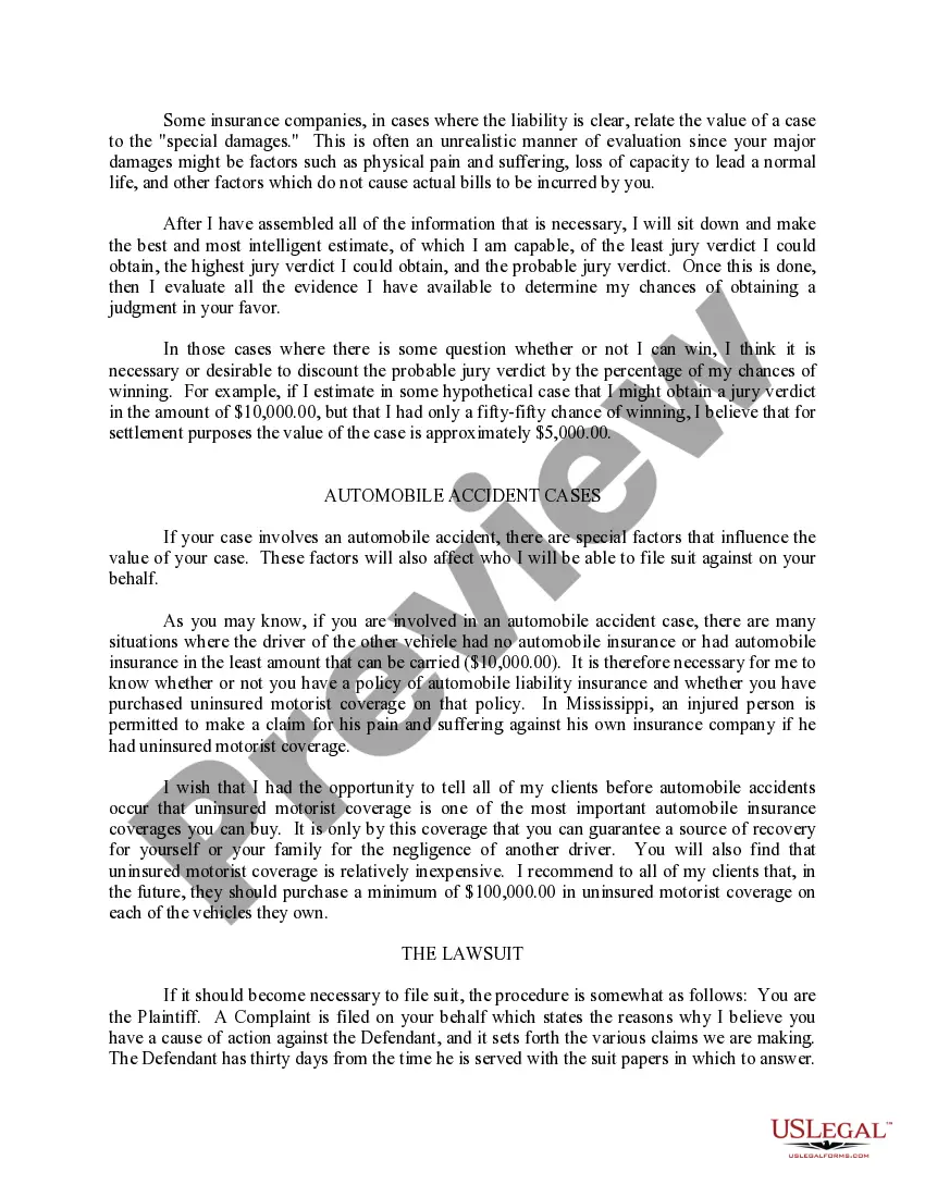 Preview Instructions to Clients with Checklist - Long