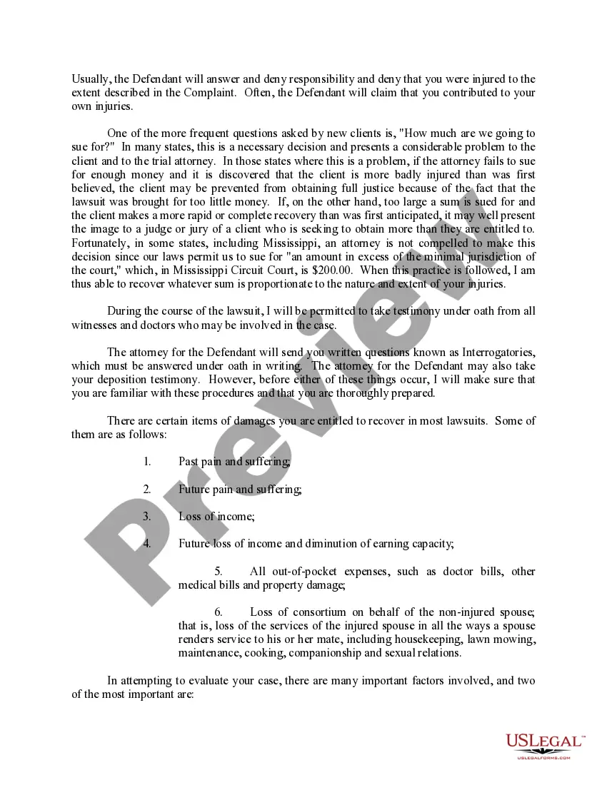 Preview Instructions to Clients with Checklist - Long