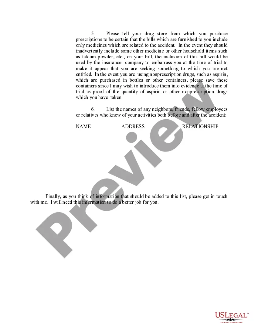 Preview Instructions to Clients with Checklist - Long