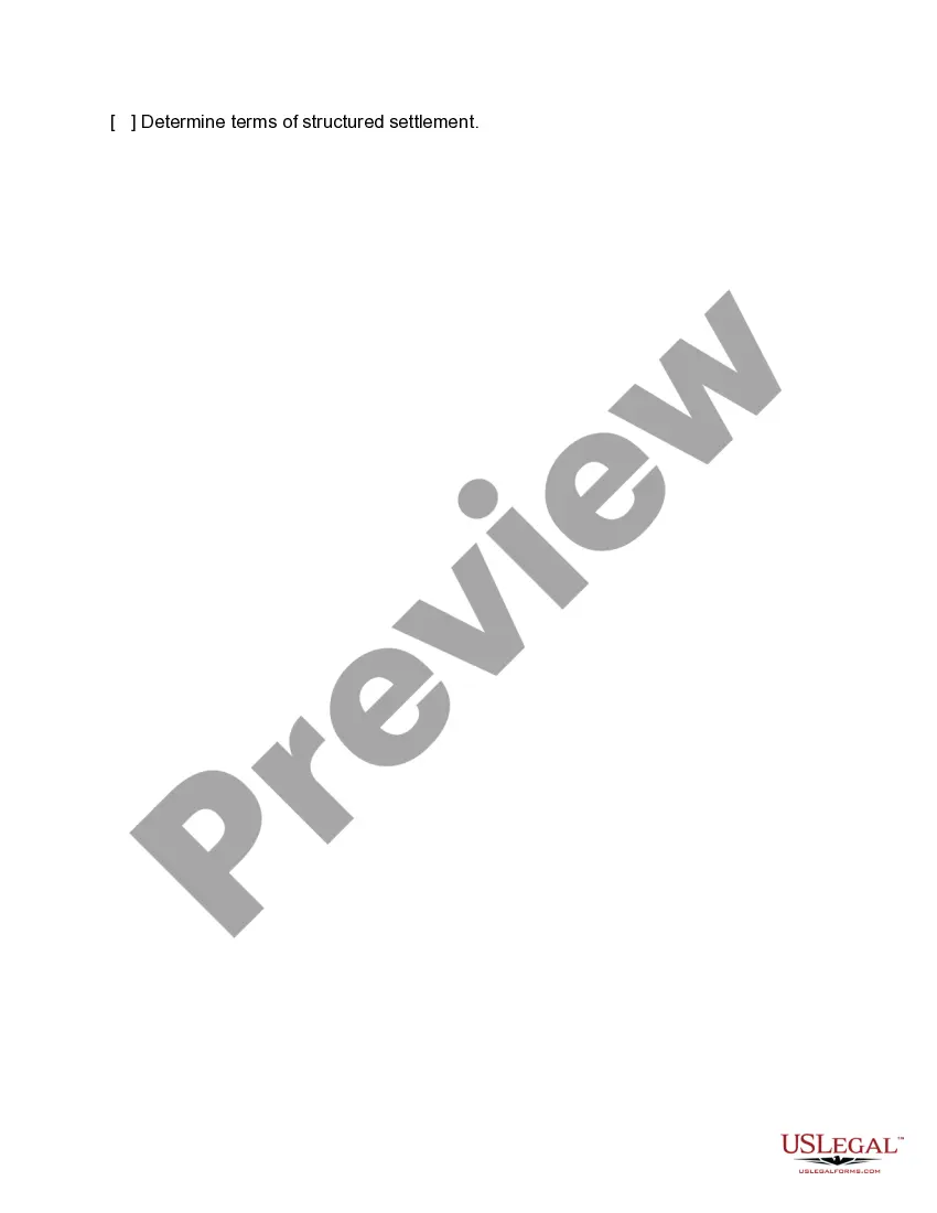 Preview Checklist of Sequential Activities to Organize Plaintiff Action - Client Intake