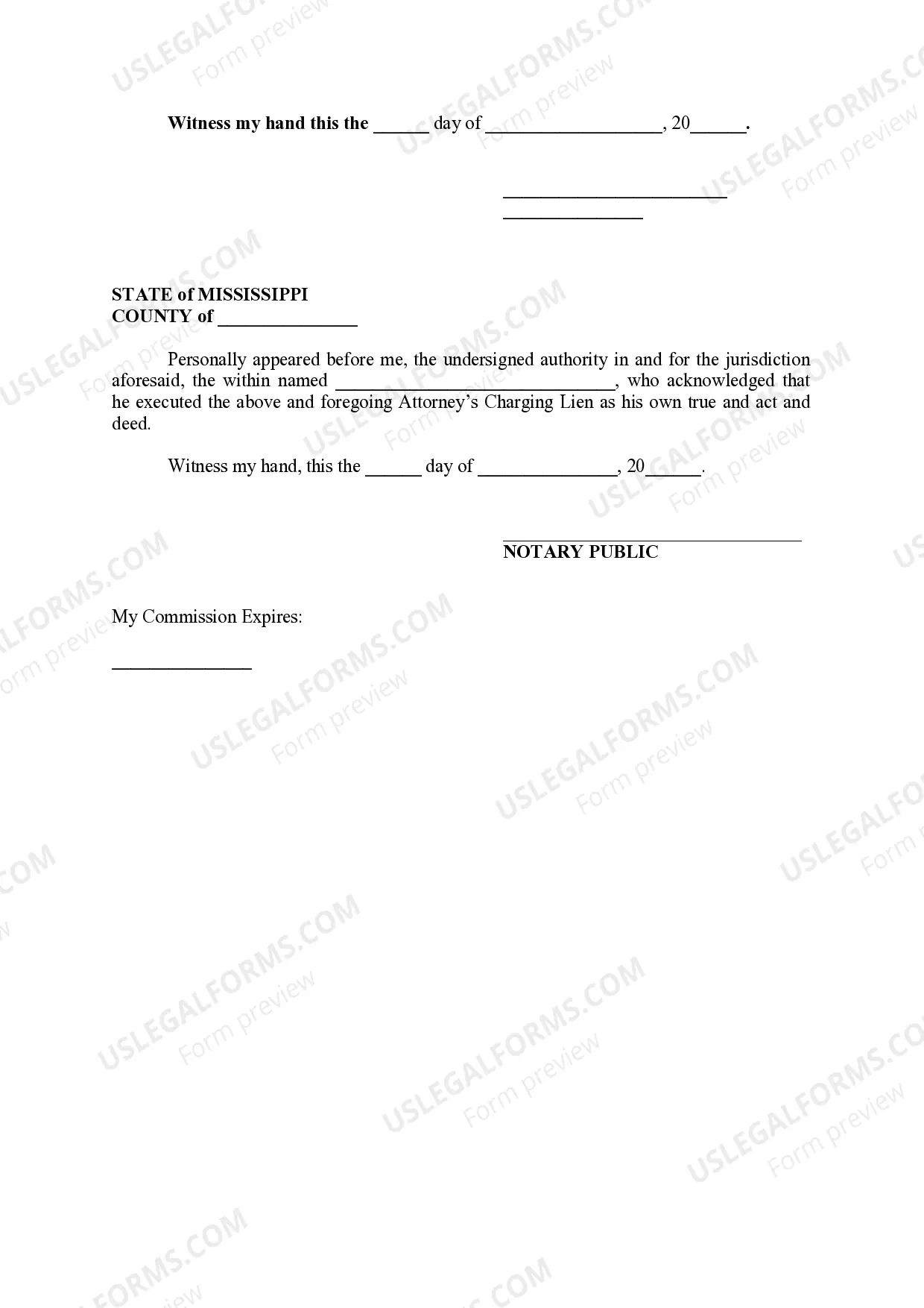 Preview Attorney's Charging Lien