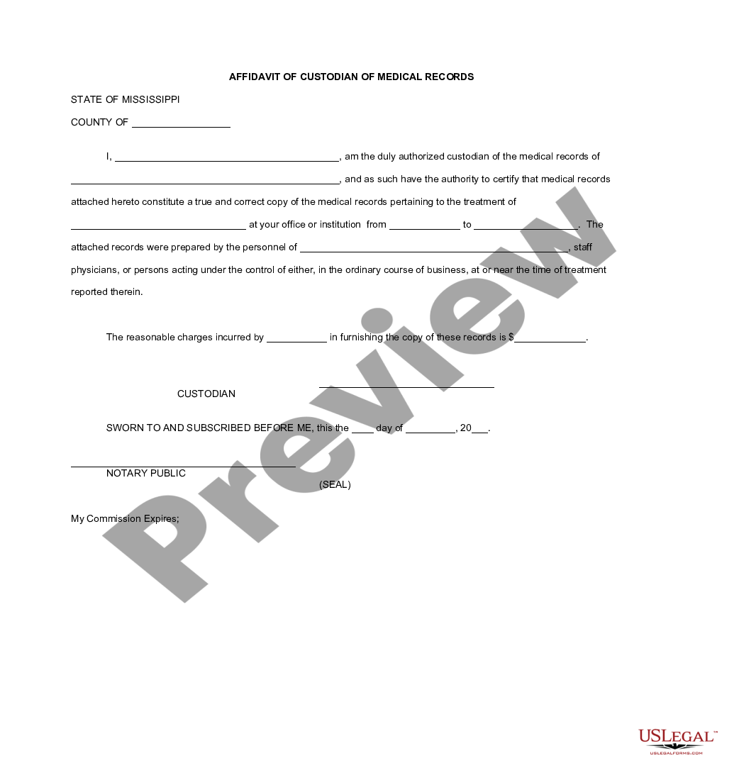 Affidavit Of Custodian Of Records California Form Form Example Download 5846