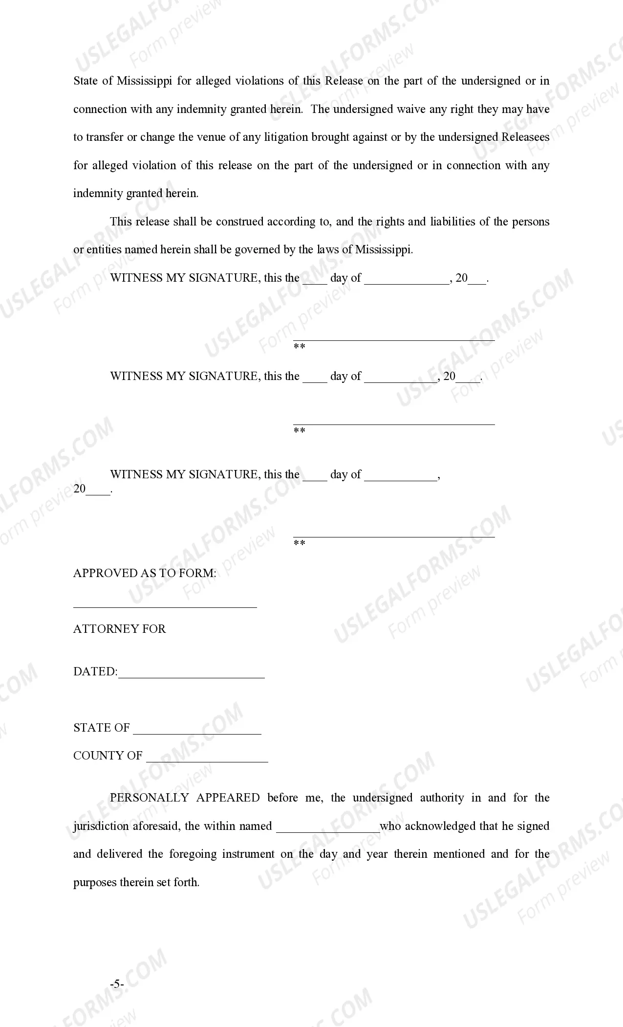 Preview Absolute Release With Covenants