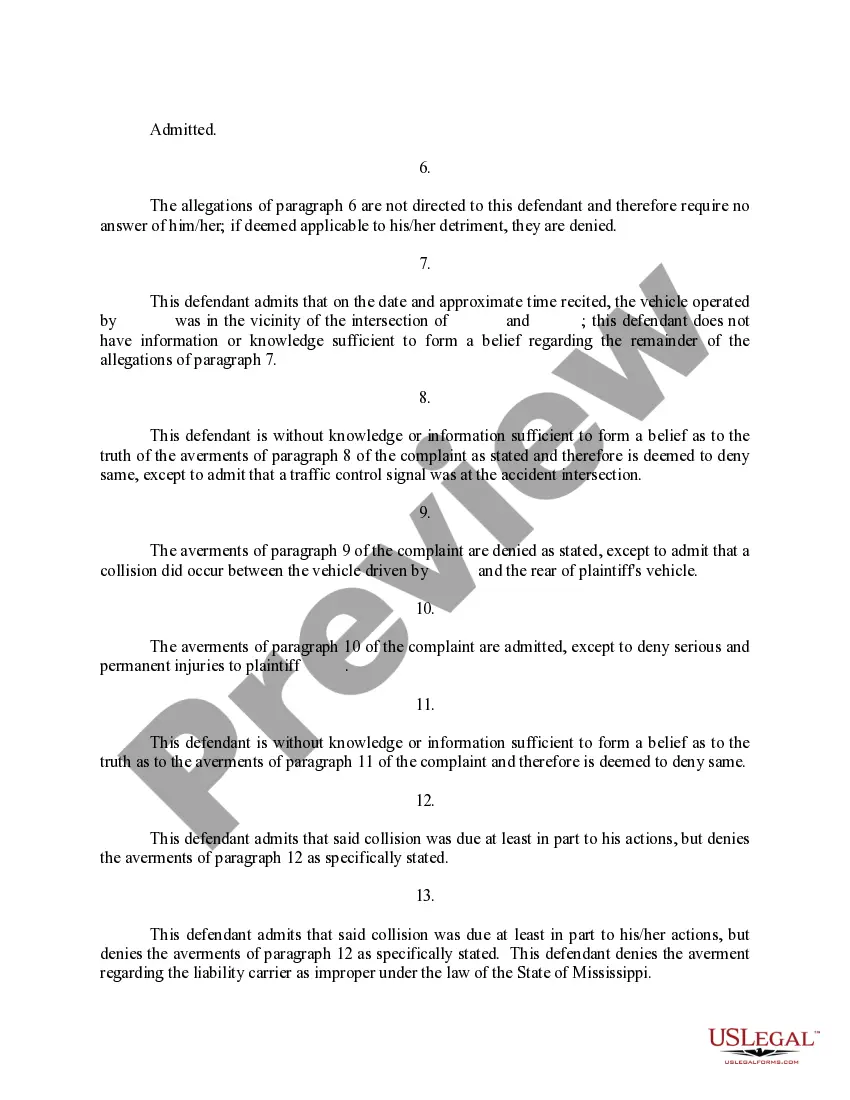 Get Answer and Defenses Preview Answer and Defenses