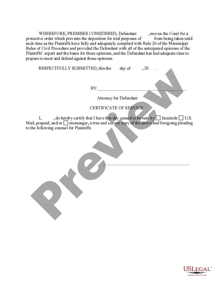 Preview Motion for Protective Order