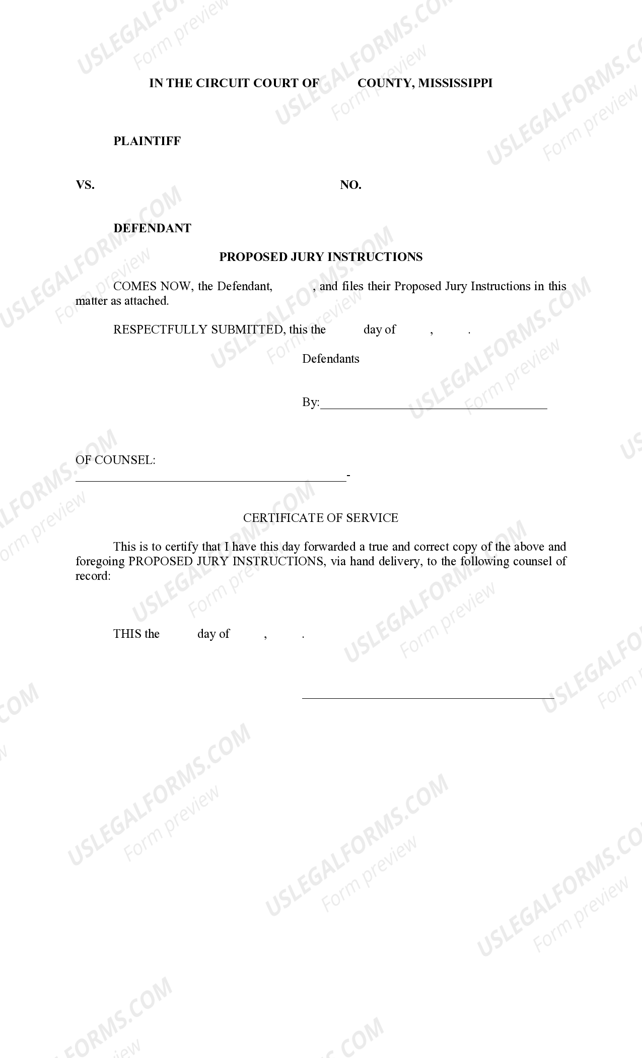 Jury Instructions County Without A License US Legal Forms
