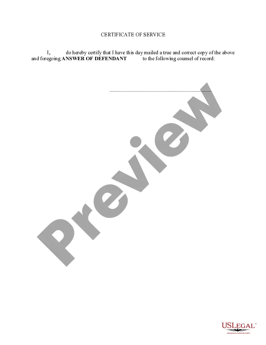 Preview Answer Of Defendant