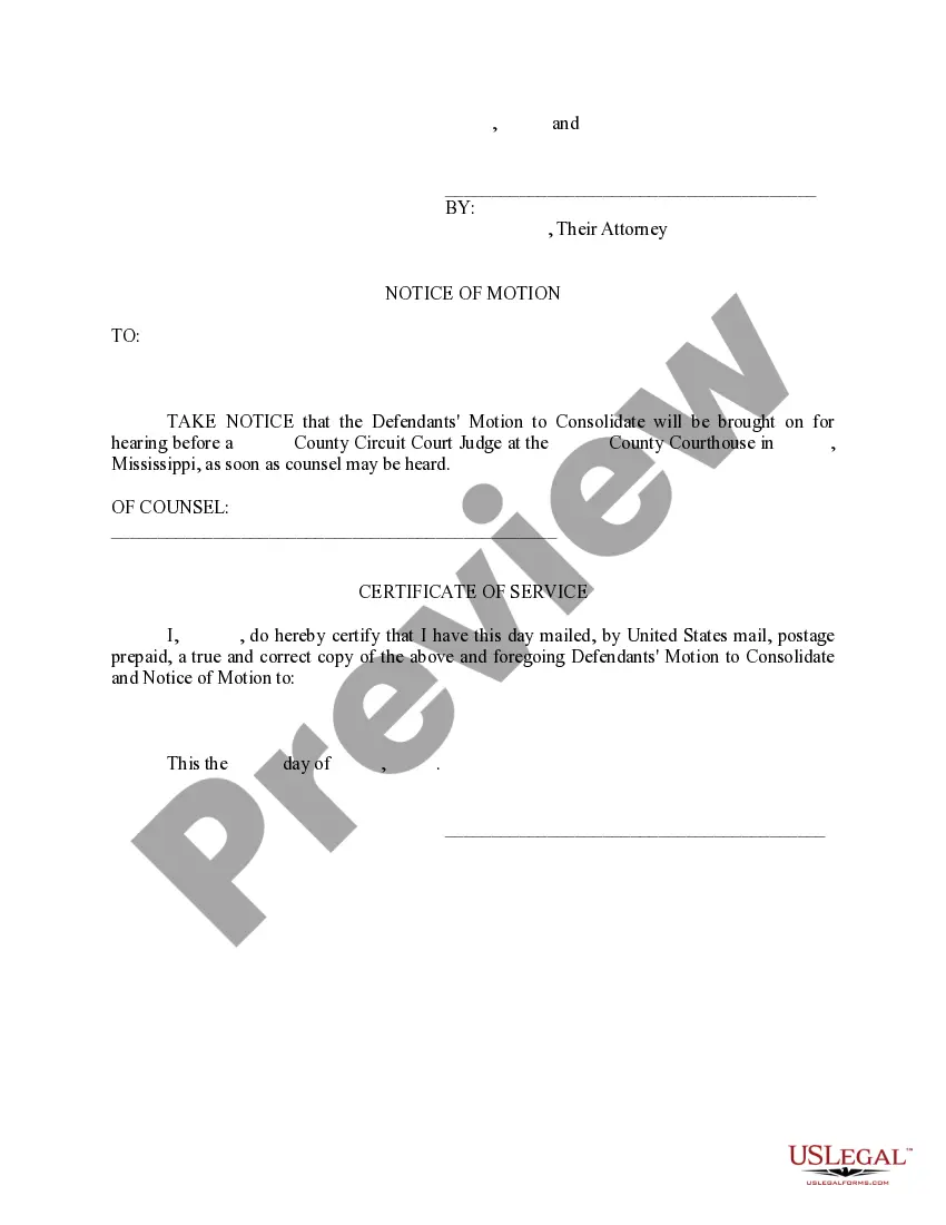 Preview Motion to Consolidate