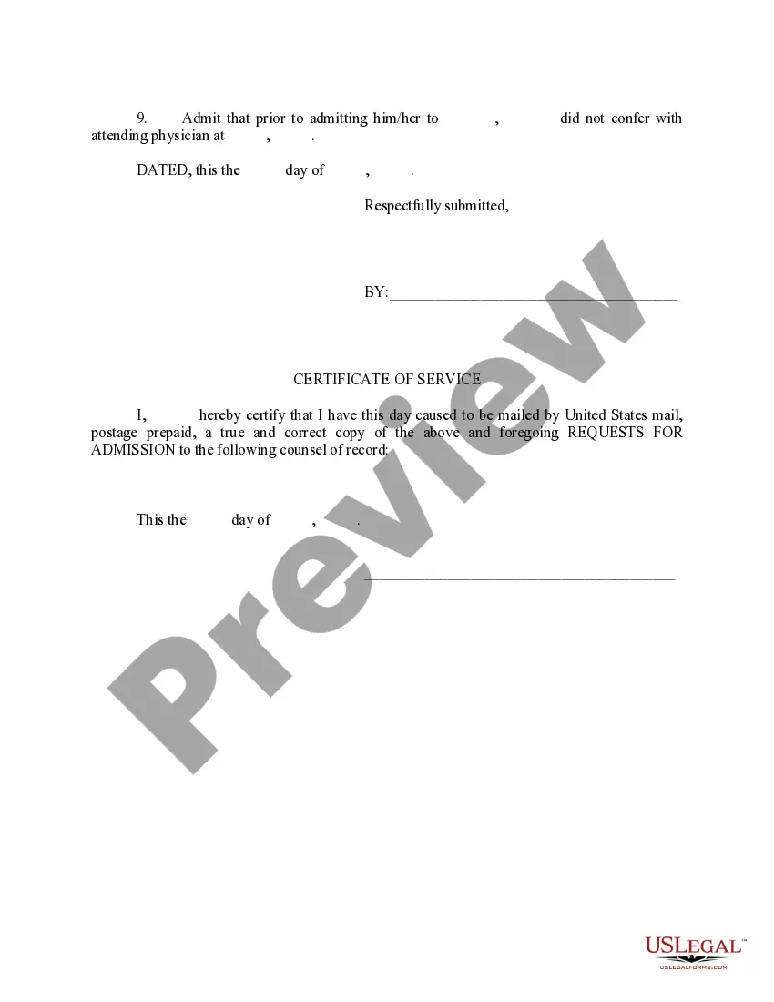 Preview Request for Admissions