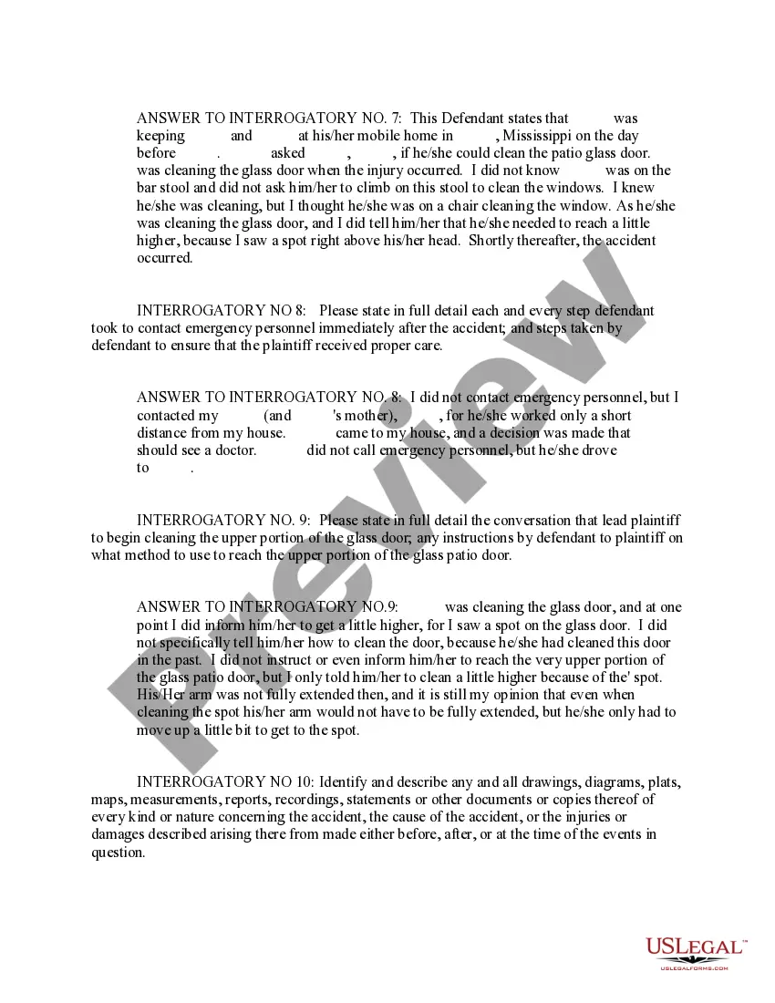 Get Response to Interrogatories by Defendant Preview Response to Interrogatories by Defendant