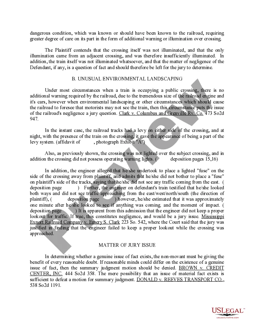 Preview Response to Motion for Summary Judgment