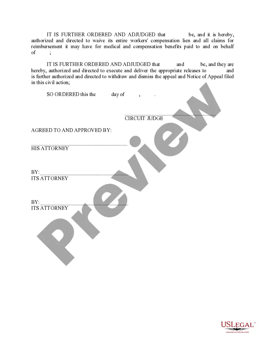 Preview Order Approving Third-Party Settlement