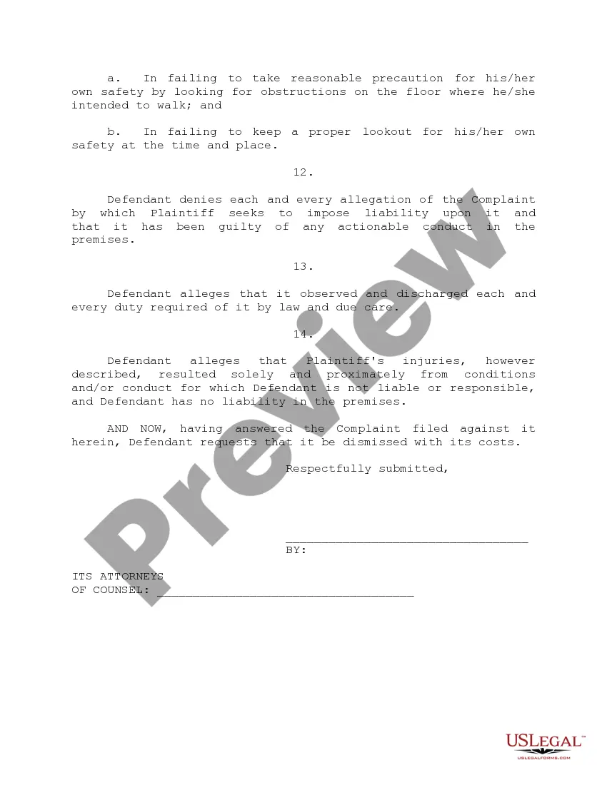 Get Answer and Defenses Preview Answer and Defenses