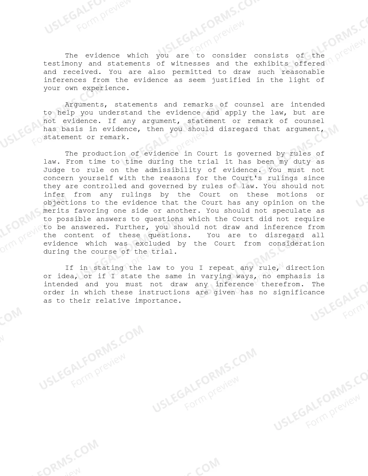 Preview Jury Instructions