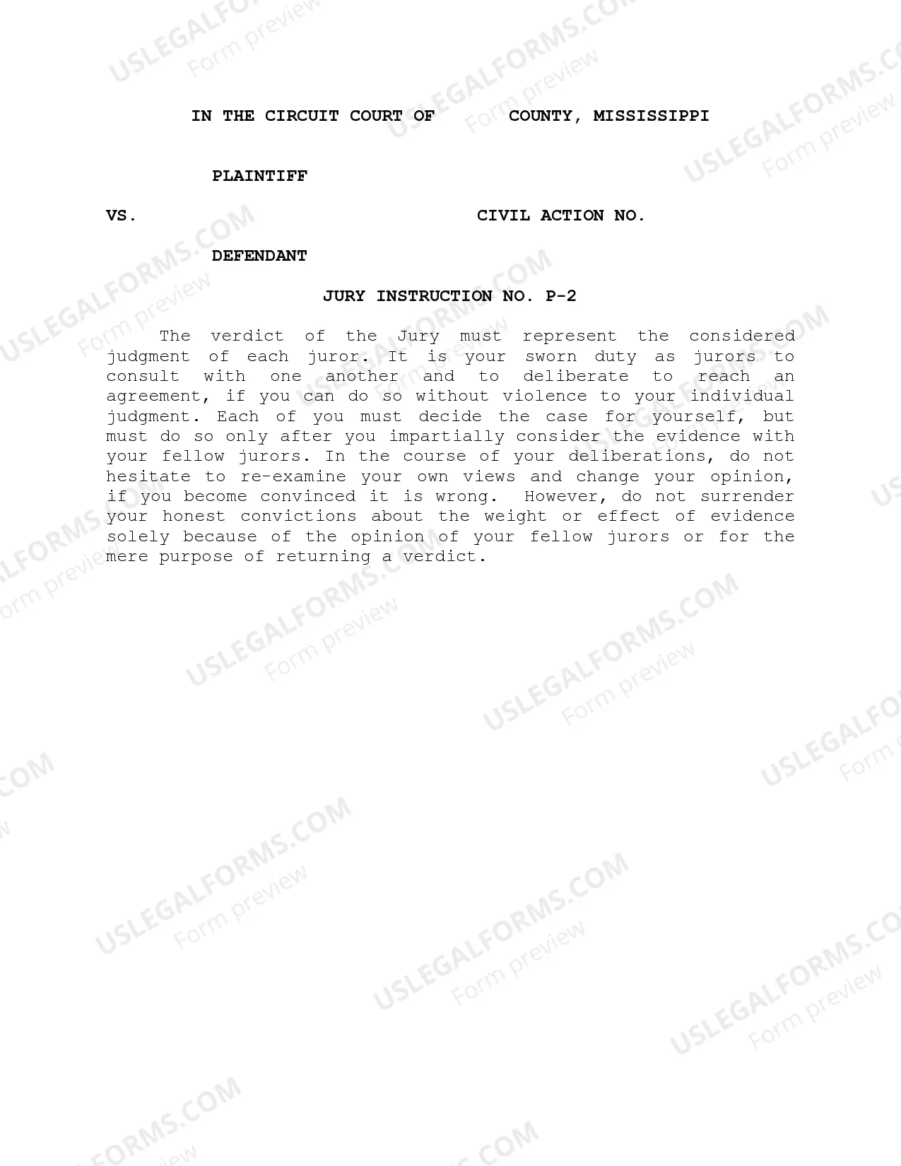 Preview Jury Instructions