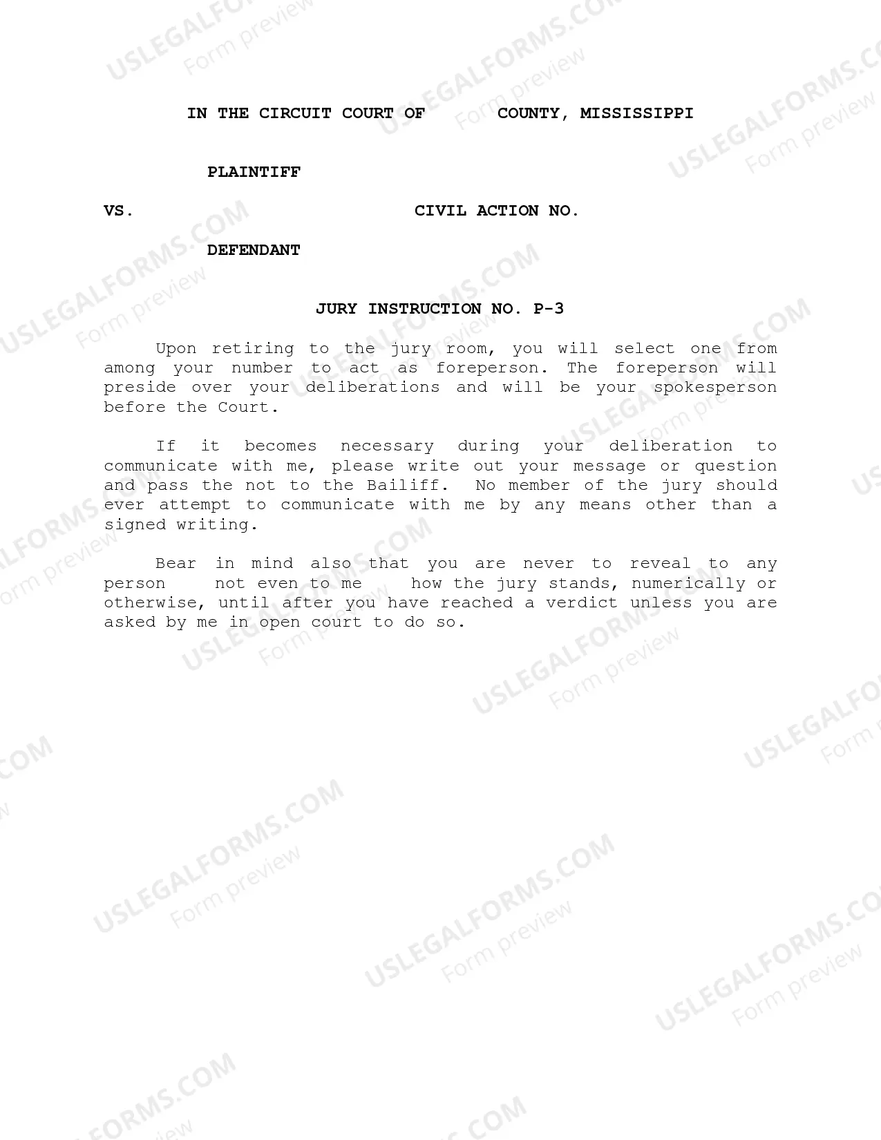 Preview Jury Instructions