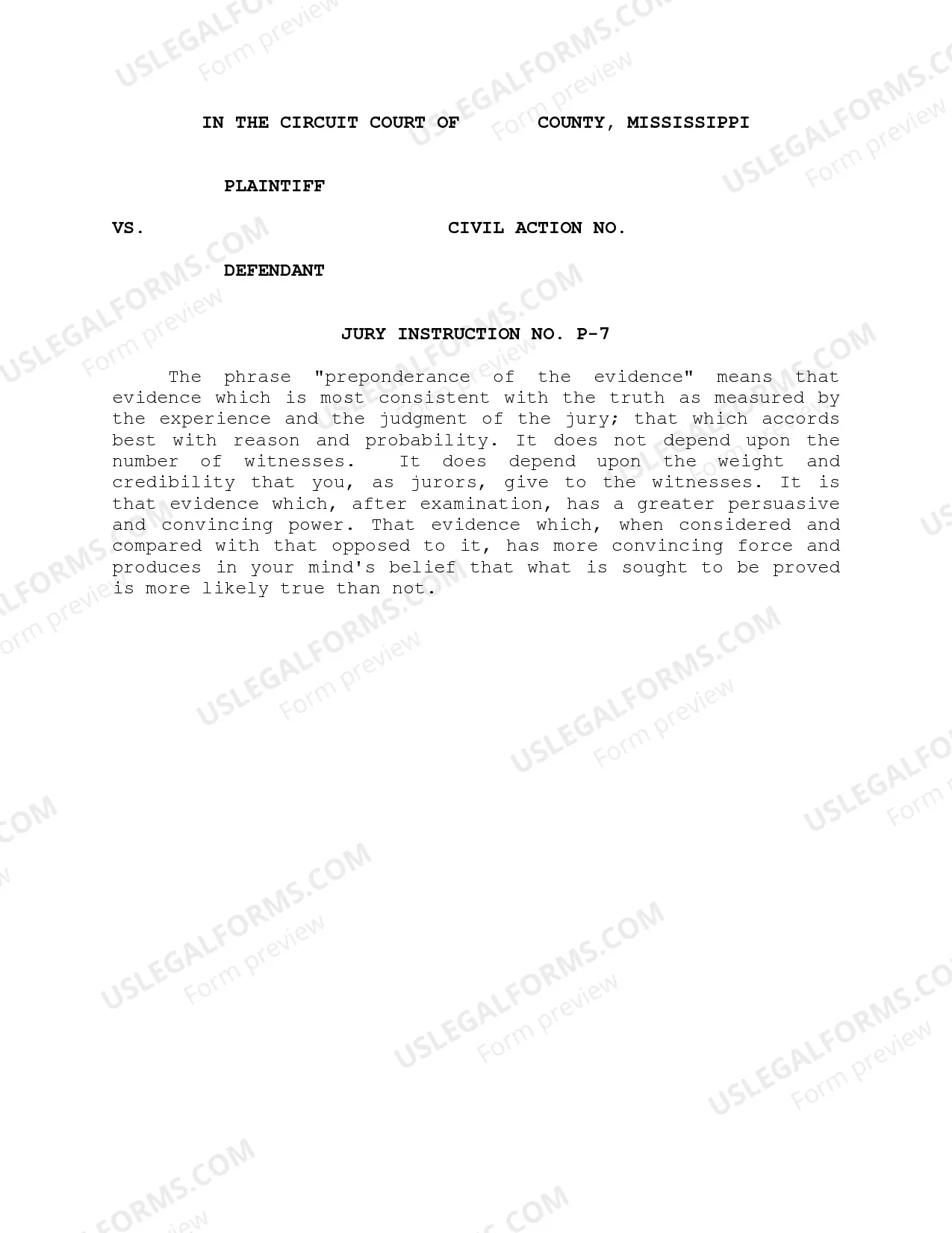 Preview Jury Instructions