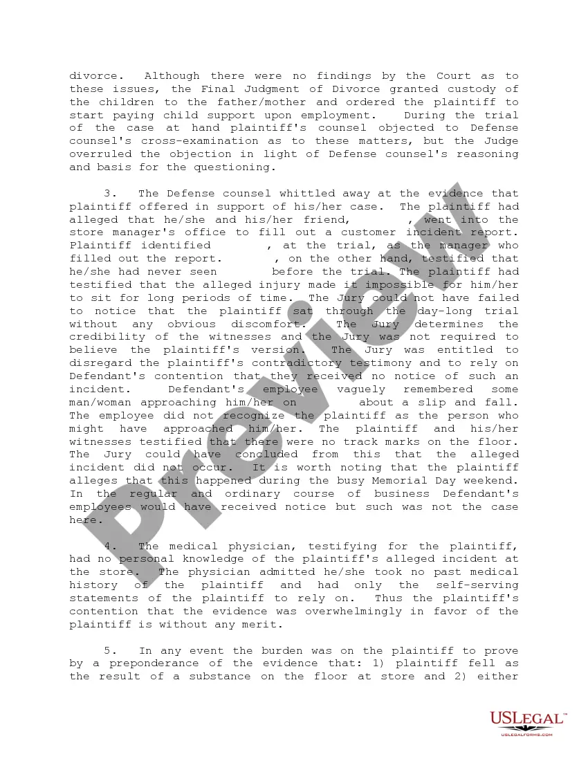 Preview Response to Motion for Judgment Notwithstanding the Verdict, or in the Alternative, for a New Trial