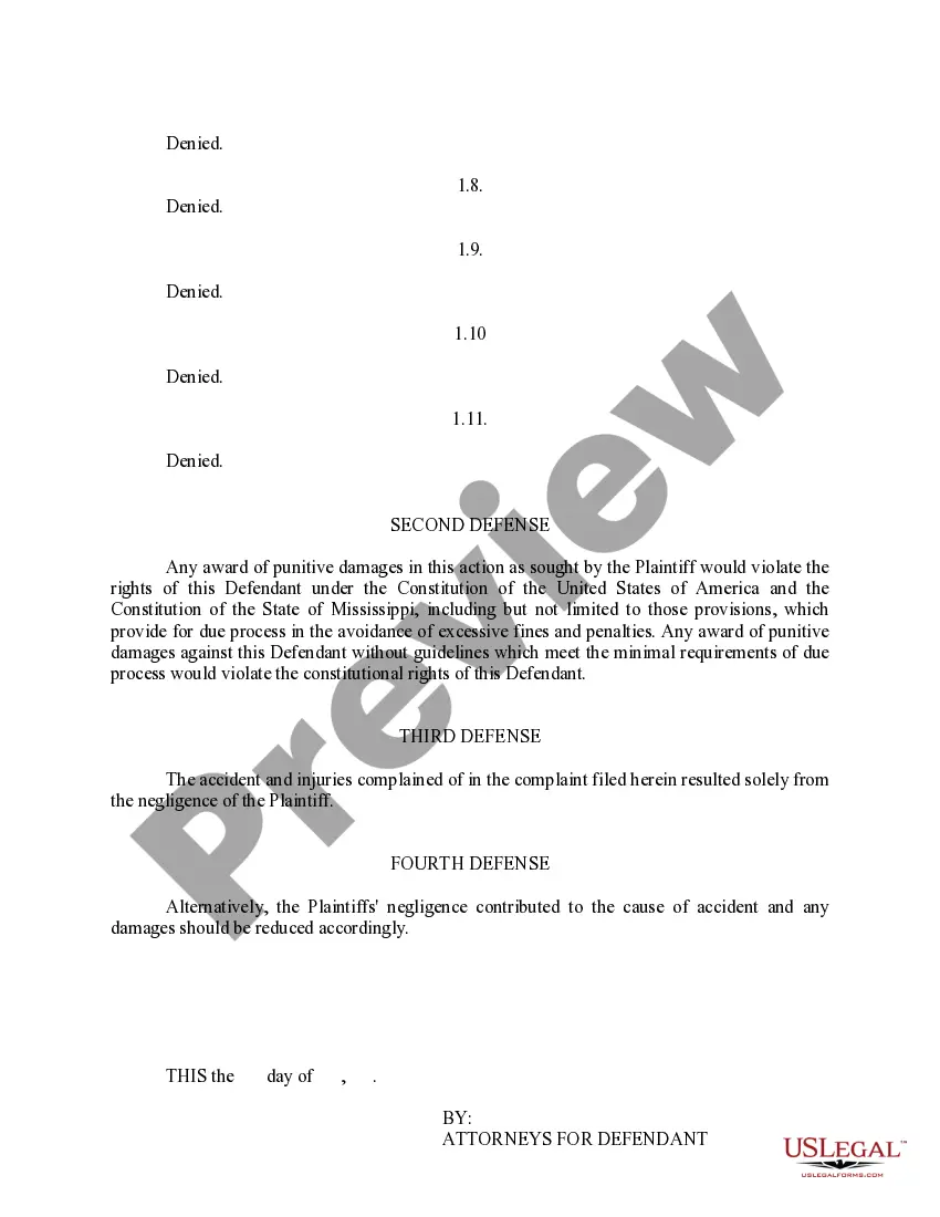 Preview Answers and Defenses