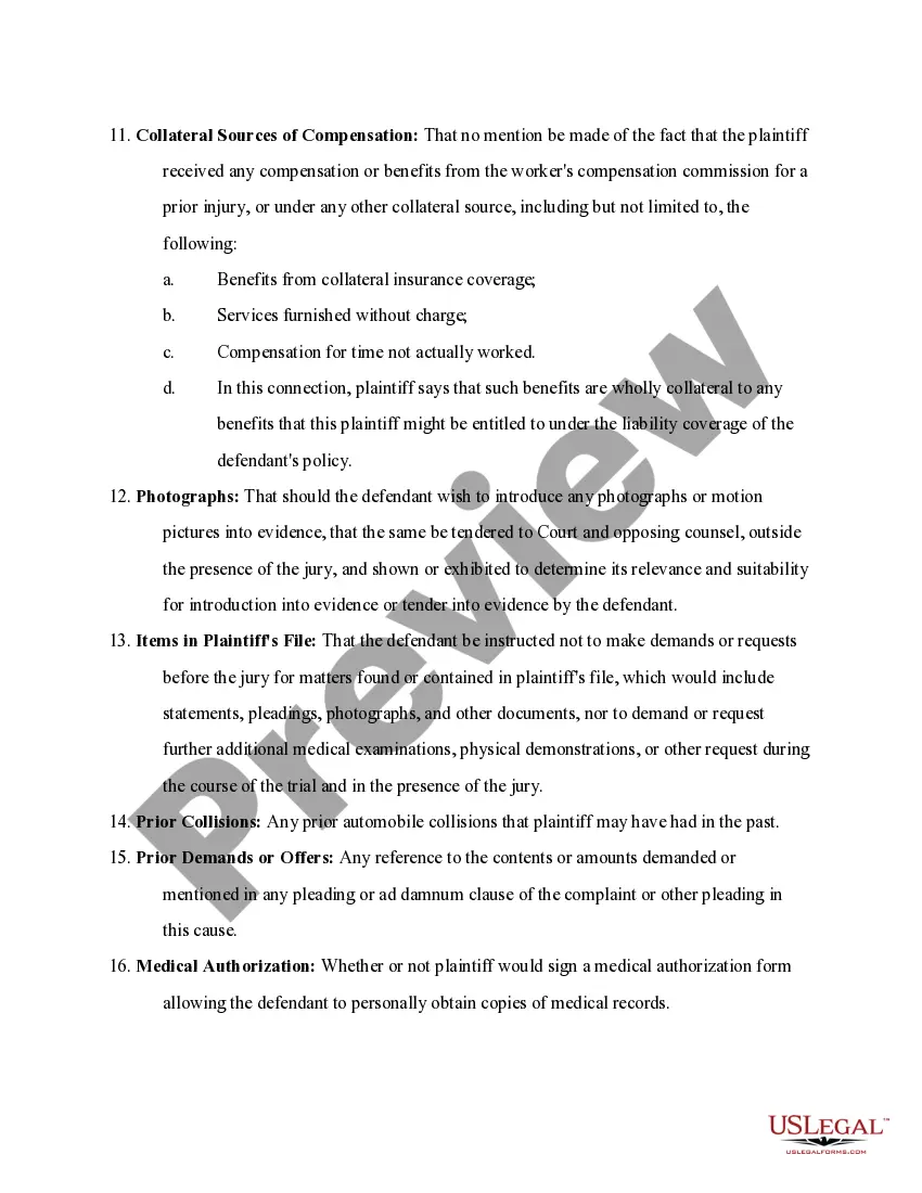 Preview Motion in Limine