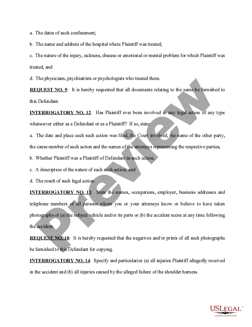 Preview Interrogatories and Request for Production