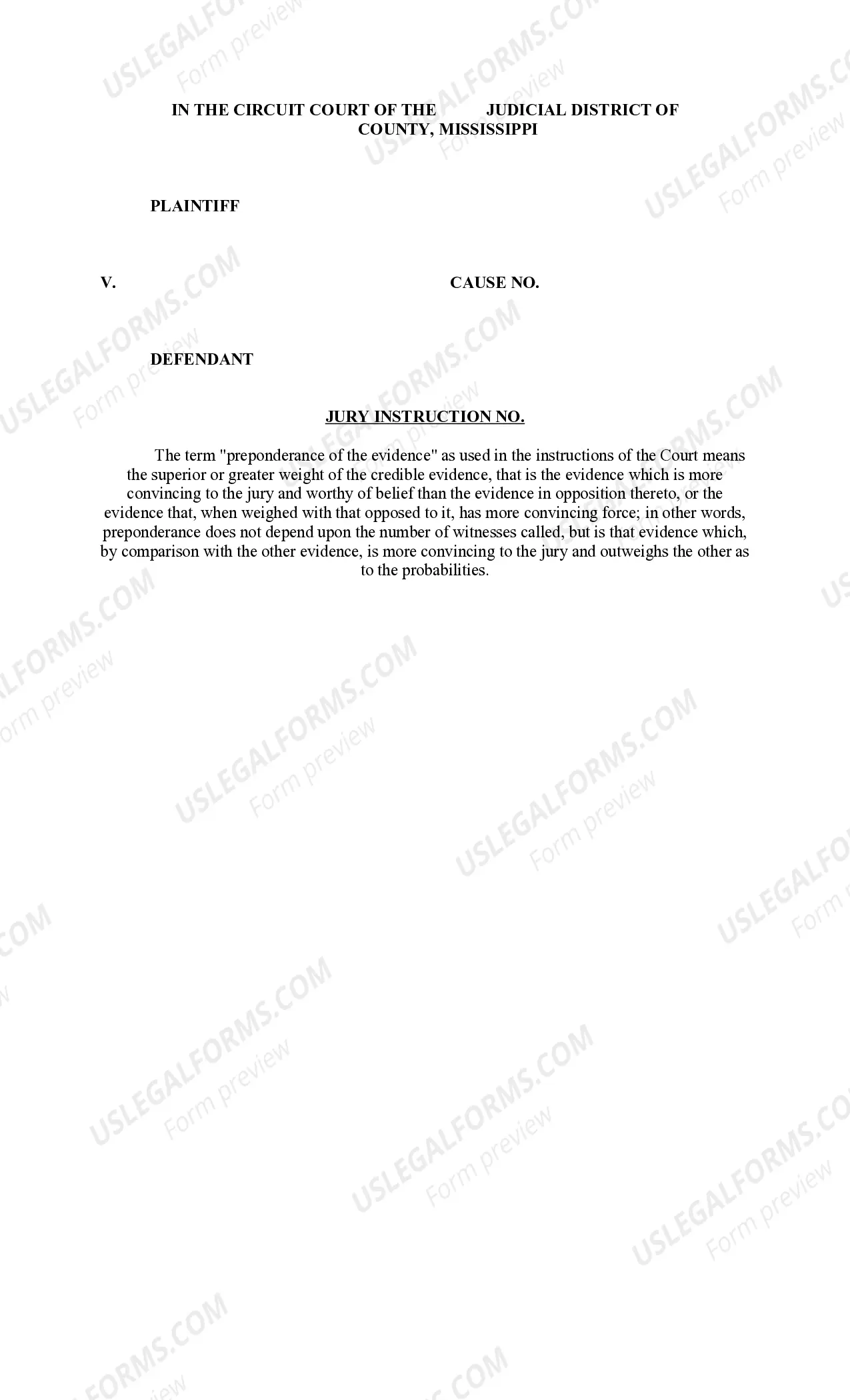 Preview Plaintiff's Jury Instructions - Auto Accident