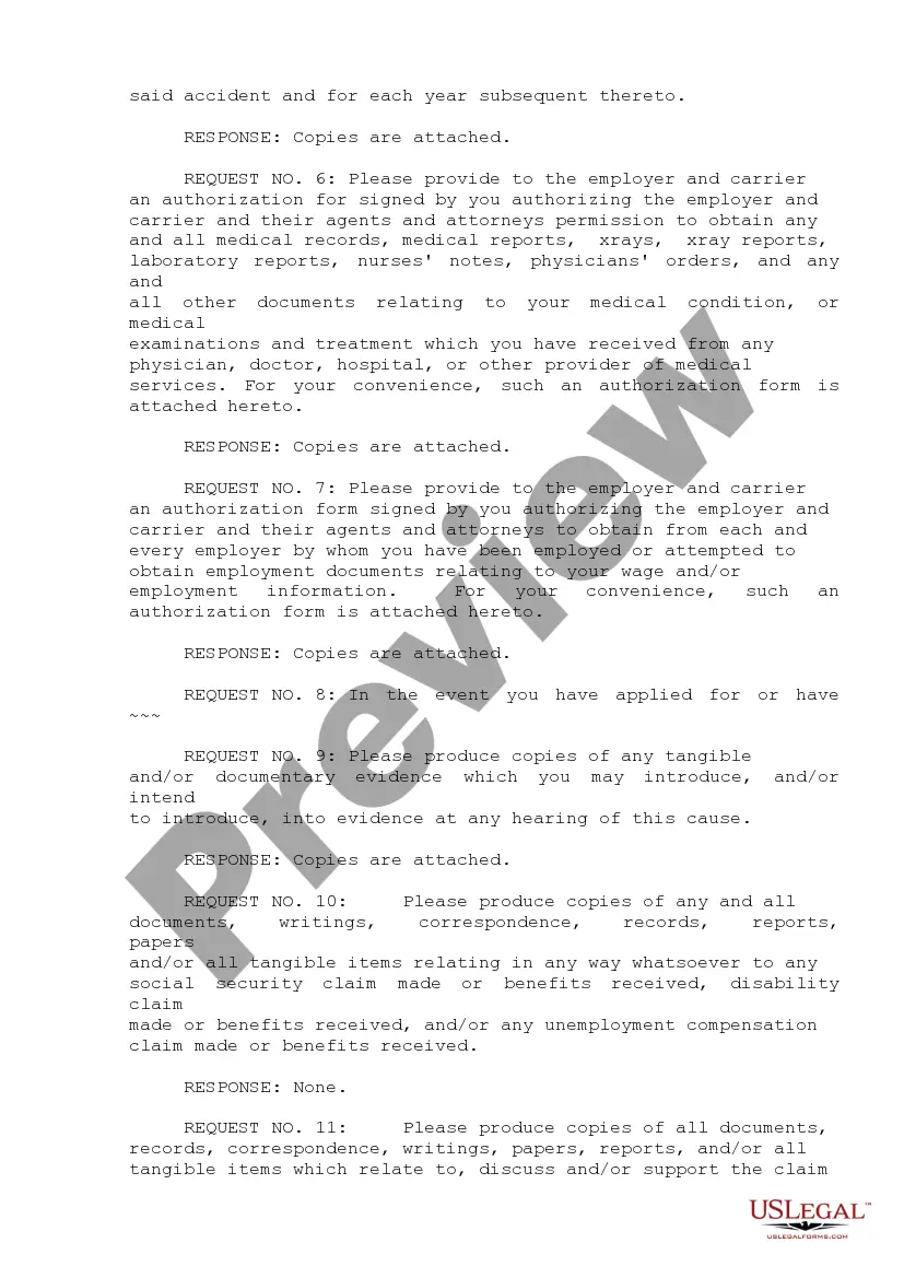 Get Claimant Answers to First Set of Requests for Production of Documents Preview Claimant Answers to First Set of Requests for Production of Documents